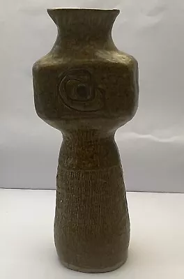 Buy Unknown Signed Studio Pottery Stoneware Vase 24 Cm Tall Signed CR A2 • 30£
