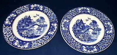 Buy 2 Early English   Olde Alton Ware   Blue & White 7 Inch Plates In Good Condition • 9.99£