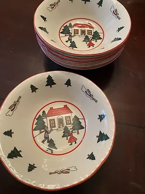 Buy Masons Christmas Village Bowls Set Of 6 • 30£