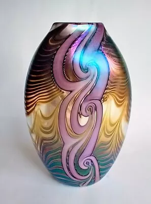 Buy Okra Glass Richard Golding Continuum Vase. Rare Collectors Peice. Handmade Glass • 72£