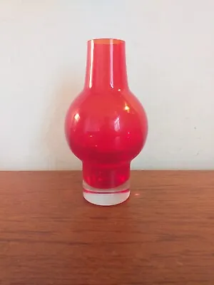Buy Vintage Riihimaki Red Vase Design Number 1371 Designed By Aimo Okkolin • 35£