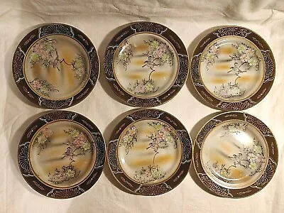 Buy 6 Vintage Oriental Style 15cm Plates Delicate Floral Oriental Bird Design • 4£