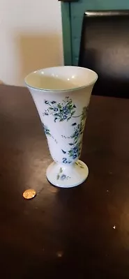 Buy White With Blue Flowers Coalport China Vase • 10£