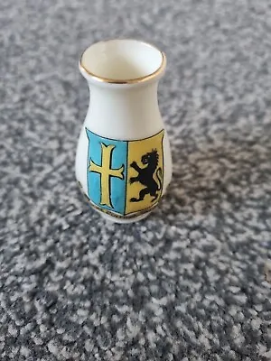 Buy Very Old Crested Ware China Holme Cultram Silloth Mini Vase • 0.99£