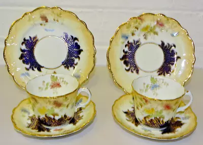 Buy Queens China Cups Saucers Plates X2  George  Warrilow    Tea Set Dinner Service • 12.99£