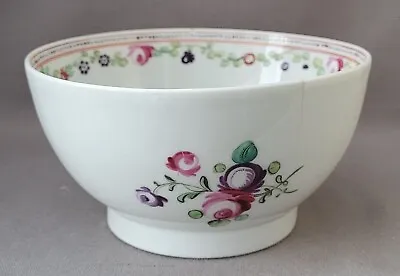 Buy New Hall Painted Flowers Pattern 144 Slop Bowl C1790-1800 Pat Preller Collection • 10£