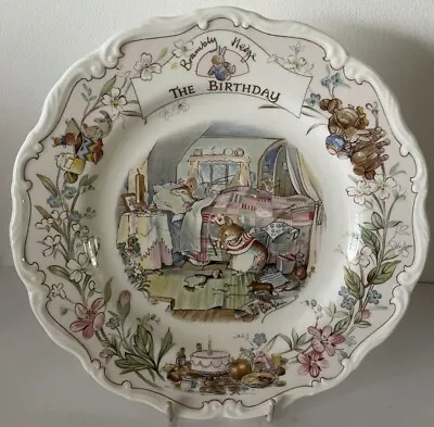 Buy Royal Doulton Brambly Hedge 'the Birthday' Plate Jill Barklem 1987 • 6.50£