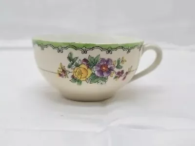 Buy Noritake Hand Painted Tea Cup Green Yellow And Purple Flowers Rare • 8.53£