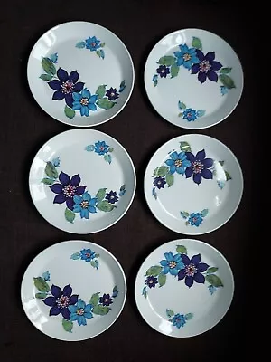 Buy 6 Johnson Bros Snowhite Ironstone Vintage Barbados Side Plates Salad Flowers  • 12£