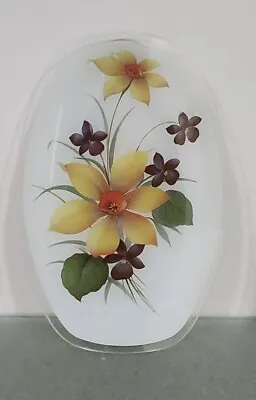 Buy Vintage  1950s 60s Chance Glass Floral Decorative Plate  • 1.25£