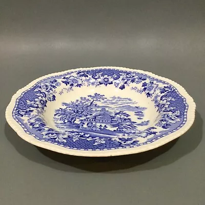 Buy Blue & White China Woods Ware “ Seaforth “ Soup Plate • 8.95£
