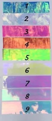 Buy BROKEN GLASS Nail Foil 9 Colours NAILS Stickers Mirror Transfer Shimmer Effect • 1.50£