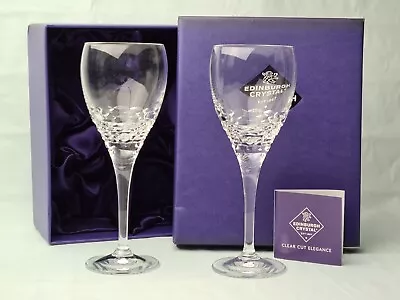 Buy Boxed Pair Of Edinburgh Crystal Portree Wine Glasses • 45£