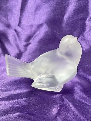 Buy LALIQUE Paris France Crystal Frosted Glass Sparrow Bird Figurine SIGNED  • 75.76£