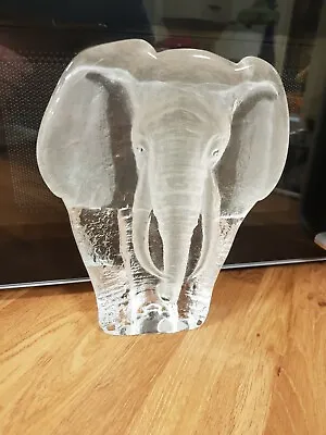 Buy Lead Crystal Glass Elephant Figurine H8  Vgc • 45£