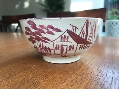 Buy Antique Pink Lustre Ware Ceramic Bowl • 18£