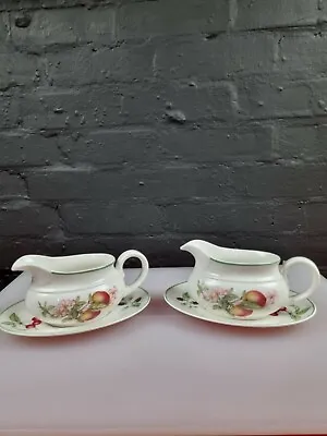 Buy 2 X St Michael Marks & Spencer Ashberry Gravy Boats / Sauce Jugs And Stands • 16.99£