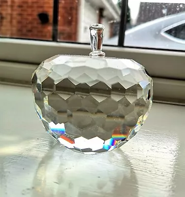 Buy Simons Designs SD Crystal Glass Large Life Size Apple Paper Weight Ornament New • 14.99£