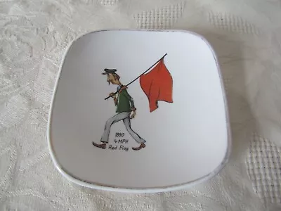 Buy Vintage Sandland Ware Pottery Pin Dish Coins 1890 4pmh Red Flag Act 10cm X 10cm • 4.99£