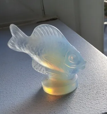 Buy Sabino French Opalescent Glass Fish Figurine Signed 2 × 2  • 70£