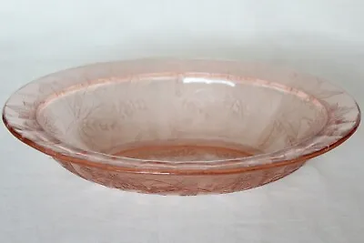 Buy Art Deco Pink Glass 'Poinsettia' Oval Dish By Jeannette Glass Co • 8.99£