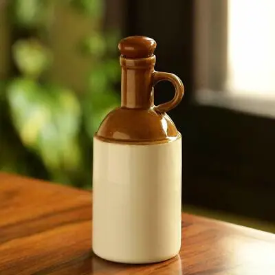 Buy Ceramic Oil Dispenser 1 Litres Brown And Off White • 90.43£