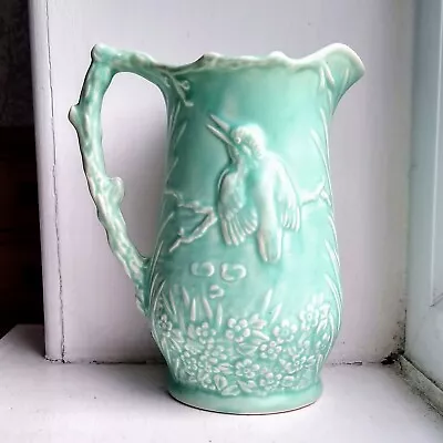 Buy Vintage Arthur Wood Pottery Kingfisher Jug Vase - Aqua Blue  • 14.95£