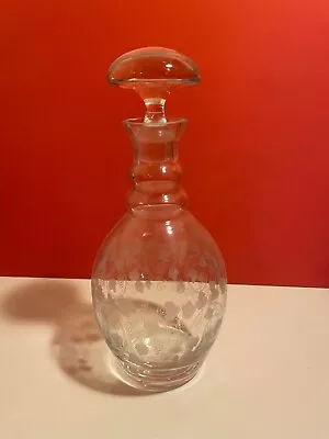 Buy Vintage Glass Decanter With Grapevine Pattern And Mushroom Stopper • 20.67£
