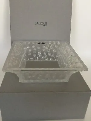 Buy Bnib Lalique Coupe Roses Square Bowl Clear Crystal Boxed • 1,100£