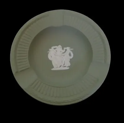 Buy Wedgewood Sage Green Jasperware Vintage 4.5  Round Plate Ashtray England • 17.25£