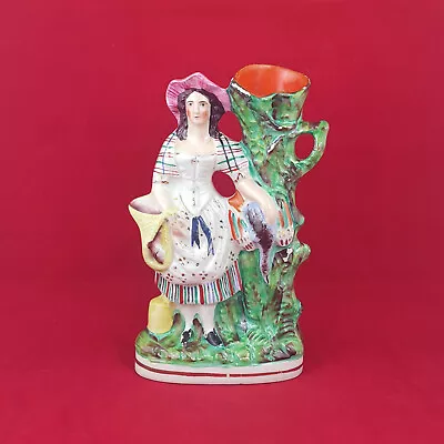 Buy Staffordshire Spill Vase - Girl With Rabbit In Basket (≈1 Kg) - 527 STR • 175£