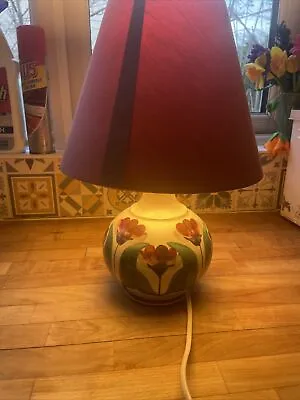 Buy Vintage Iden Pottery Lamp Ceramic Floral Bedside Sussex Studio • 24.99£