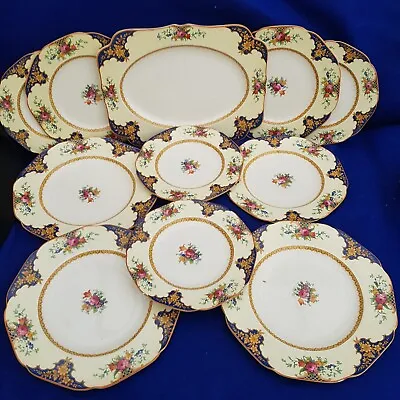 Buy 11 Assorted  X Crown Ducal Ware Plates Westminster Pattern Reg 72944 • 34.99£