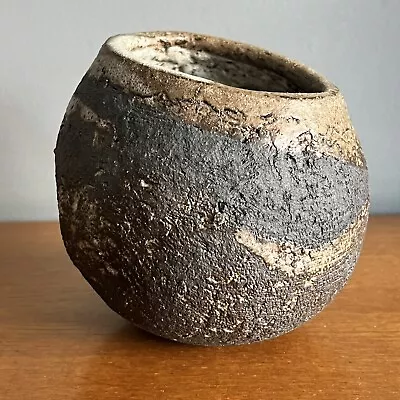 Buy Studio Pottery Abstract Textured Brutalist Bowl Vase Vessel • 18£