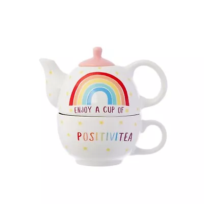 Buy Sass & Belle Rainbow Positivitea Tea Pot For One Teacup Teapot Gift Boxed  • 14.50£