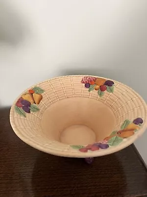 Buy Beautiful Art Deco Carlton Ware Fruit Bowl With Basket Weave Design 10.5 Inches • 16£