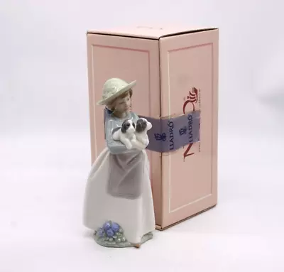 Buy NAO By Lladro Figurine  What An Armful  Girl Holding Dogs Porcelain 1156 In Box • 4.99£