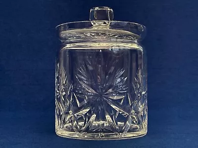 Buy Vintage Edinburgh And Leith Star Of Edinburgh Crystal Biscuit Barrel Cookie Jar • 69.99£