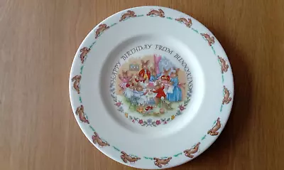 Buy Vintage Royal Doulton Bone China Porcelain Bunnykins Childs Happy Birthday Plate • 5.99£