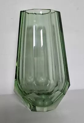 Buy Moser Art Deco Cut Glass Faceted Czech Green Vase 7  Pear Shape, Josef Hoffmann? • 181.26£