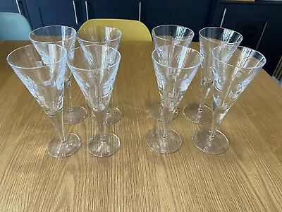 Buy Royal Doulton Crystal - Metro Design - Wine Goblet Glasses X8 • 12£