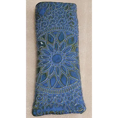 Buy Artisan Handmade Ceramic Wall Pocket Vase 3x7  Flowers Blue • 19.16£