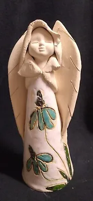 Buy Art Pottery Christmas Angel Hand Thrown Clay Signed 16.5cm • 14.99£
