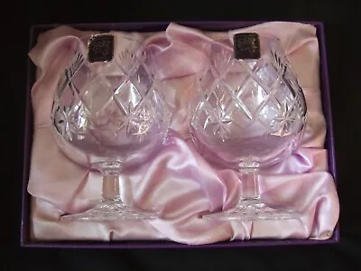 Buy Set Of 2 Edinburgh Crystal Large Brandy Glasses In Presentation Box • 19.99£