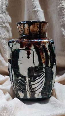 Buy  Vintage  Handmade Hand Painted Vase Troika  Style Handsome Unusual Vase • 42£