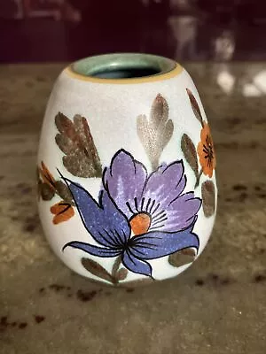Buy Vintage Small Hand Painted Gouda Holland Flora Bud Vase 4” Tall 1041 Fiona • 8£