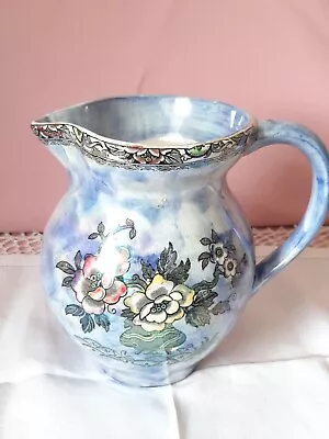 Buy Arthur Wood Royal Bradwell Warwick Large Blue Lustre Floral Jug / Vase • 4.99£