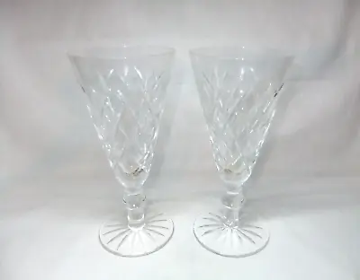 Buy Waterford Champagne Flutes Glasses Pair Adare Pattern Irish Cut Crystal • 64.99£