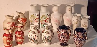 Buy Collection Of 7 Pairs Of Vases Mixed Makers ~oriental~camelot~hammersley~italian • 19.99£