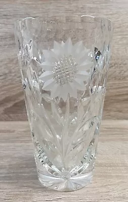 Buy Vintage Crystal Frosted Flower Cut Glass Base  6.5  • 12.45£